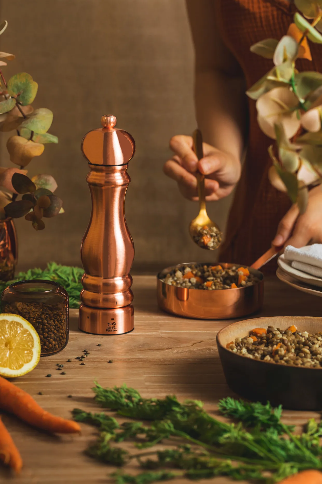 Paris Chef u'Select Z salt mill 22cm, Copper Peugeot