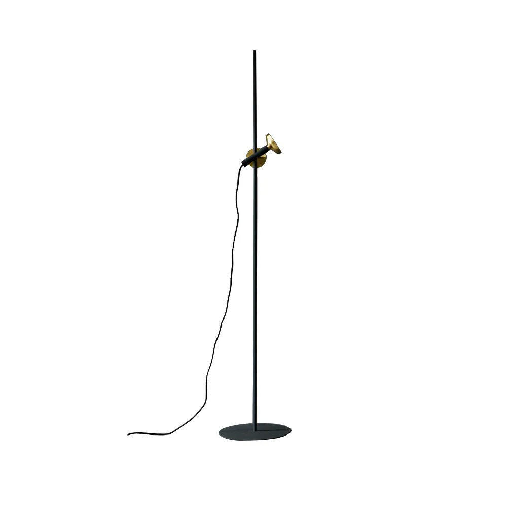 Blend 150 floor lamp, Black/brass Pholc