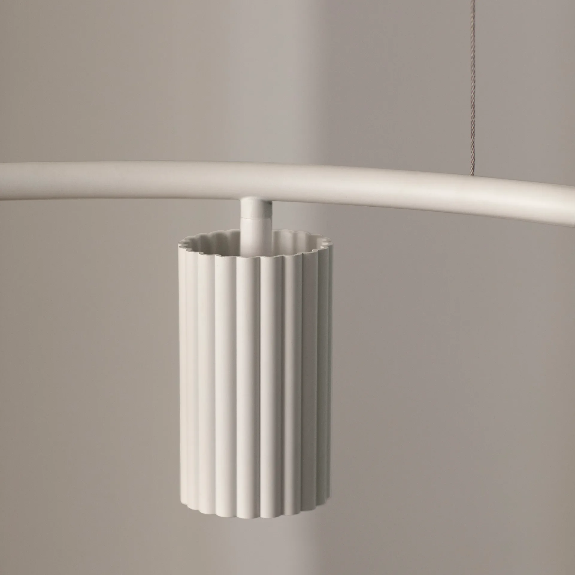 Donna Circle 60 ceiling lamp, linen Pholc
