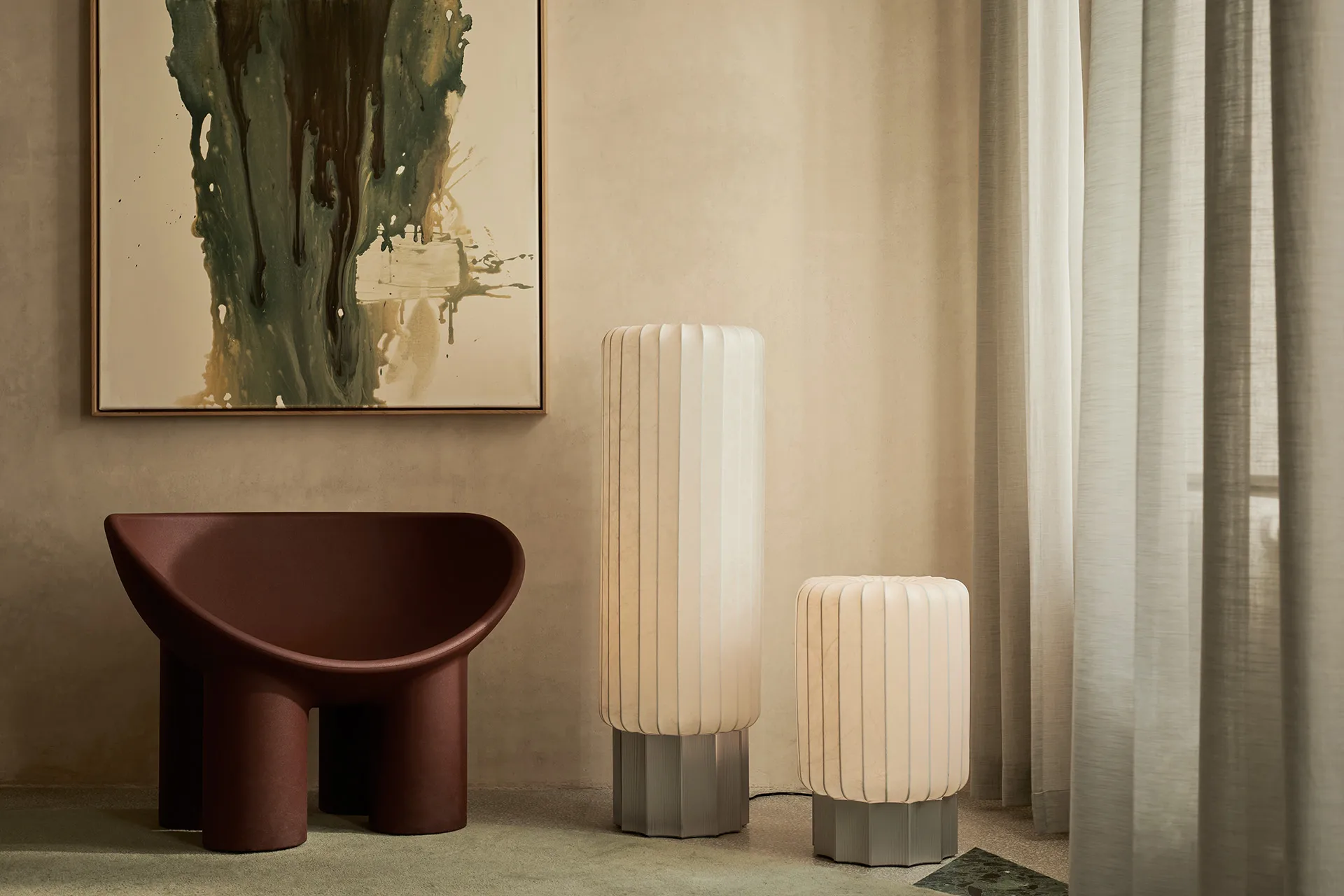 Half Meter floor/table lamp, White Pholc