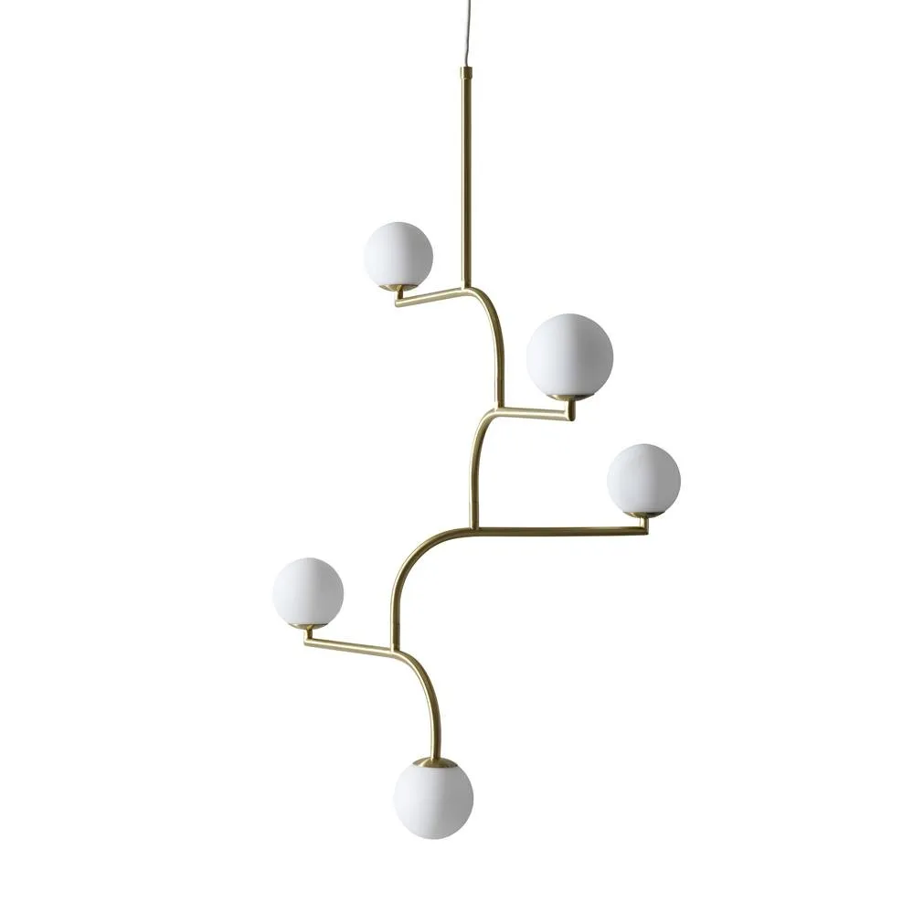 Mobil 100 ceiling lamp, brass Pholc