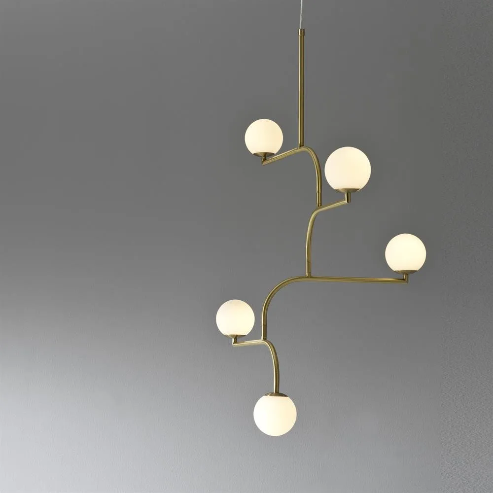 Mobil 100 ceiling lamp, brass Pholc