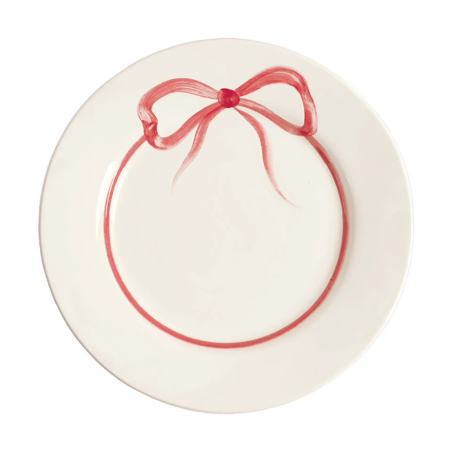 Bow plate, Dark Pink, 28 cm Pick a Poppy