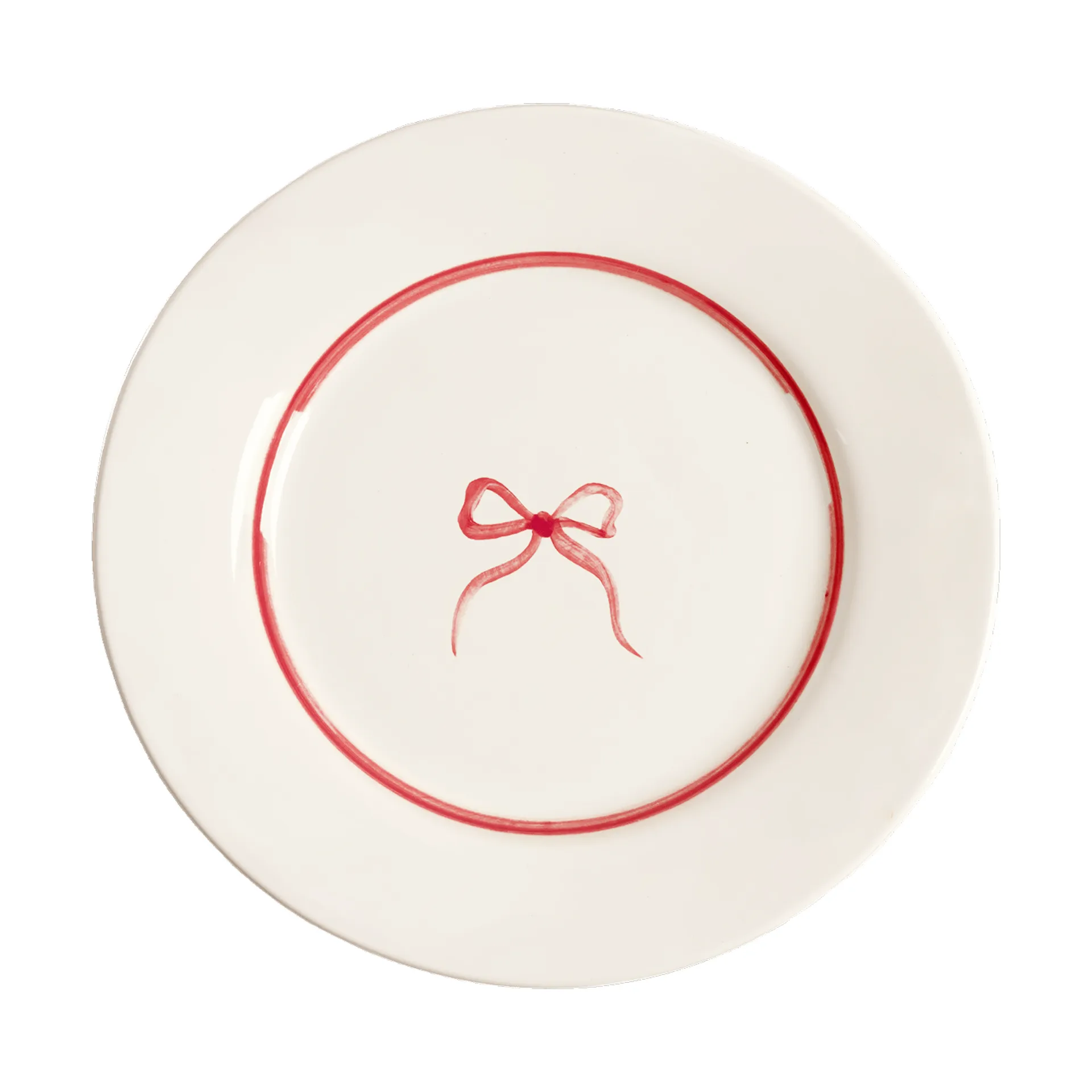 Bow salad plate, Dark Pink, 22 cm Pick a Poppy