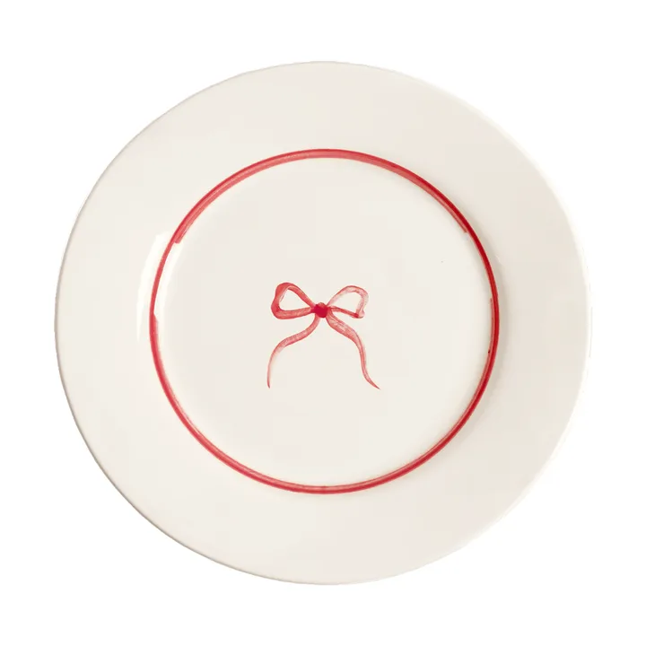 Bow salad plate - Dark Pink, 22 cm - Pick a Poppy