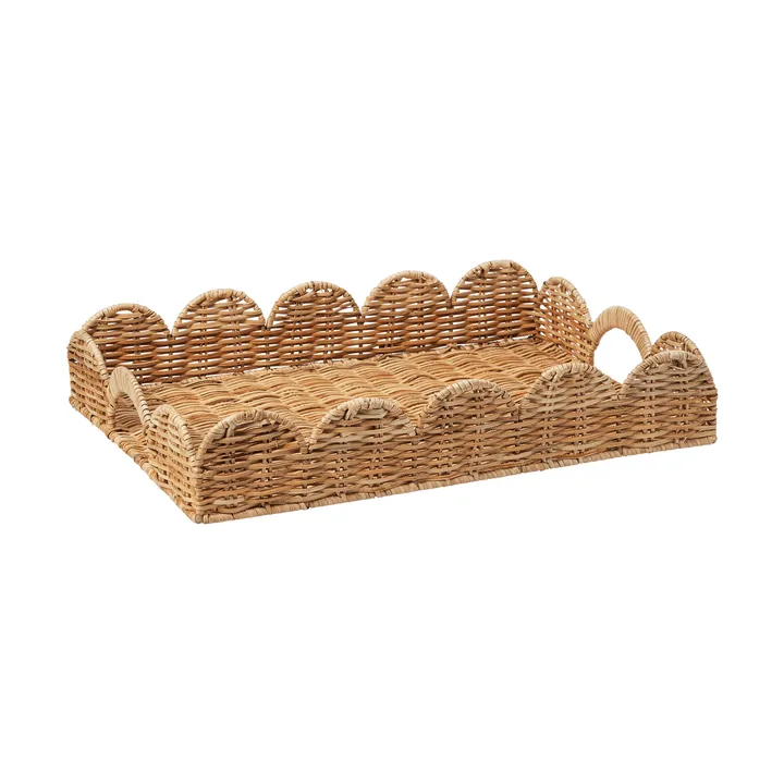 Classic Scallop tray - Natural, 30x40 cm - Pick a Poppy