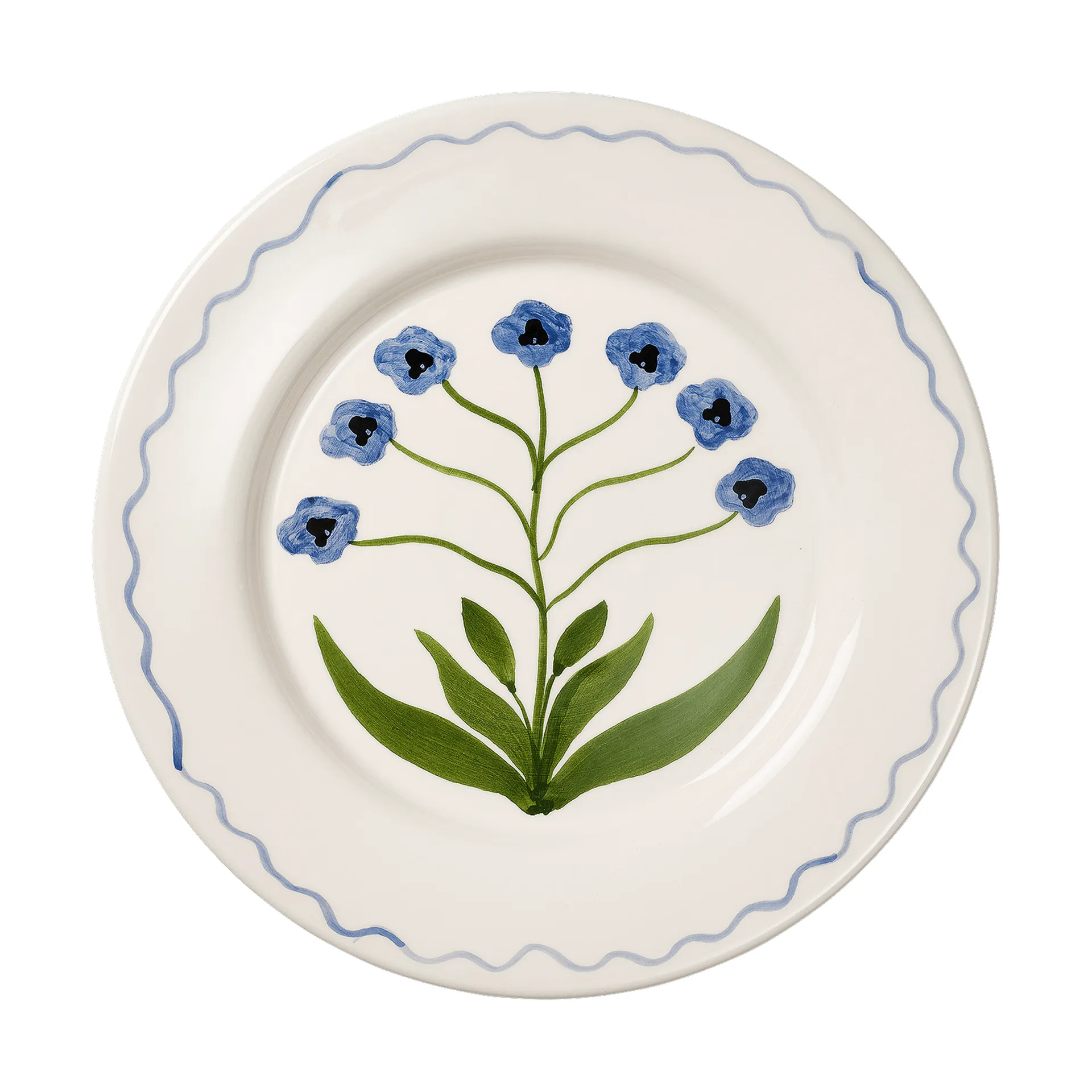 Madelen Möllard Pansy plate, Blue, 28 cm Pick a Poppy