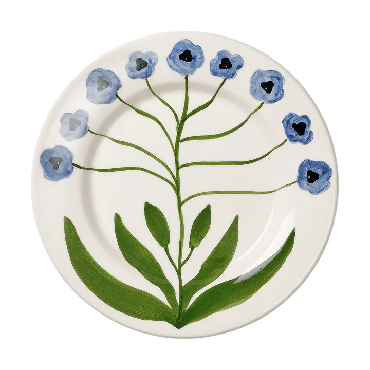 Madelen Möllard Pansy salad plate - Blue, 22 cm - Pick a Poppy