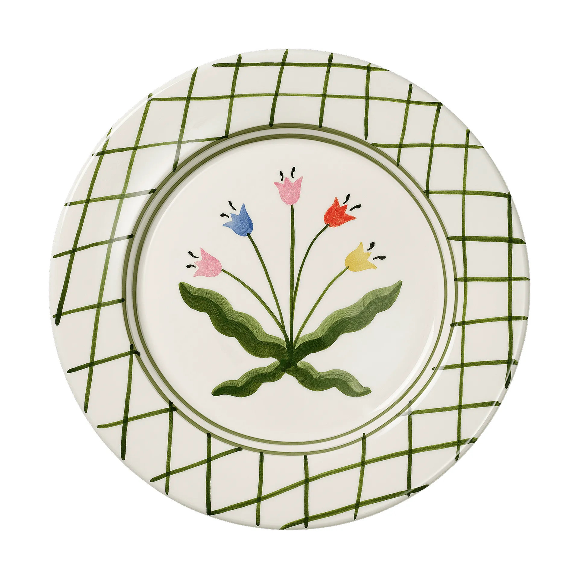 Madelen Möllard Tulip plate, Green, 28 cm Pick a Poppy