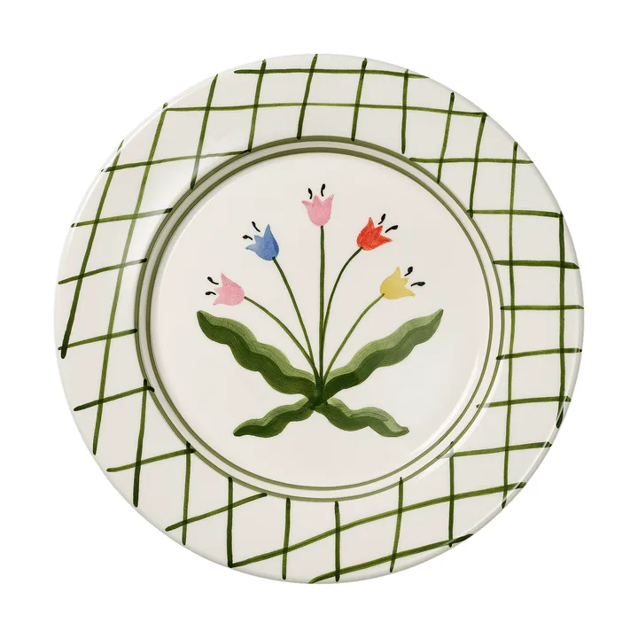Madelen Möllard Tulip plate - Green, 28 cm - Pick a Poppy