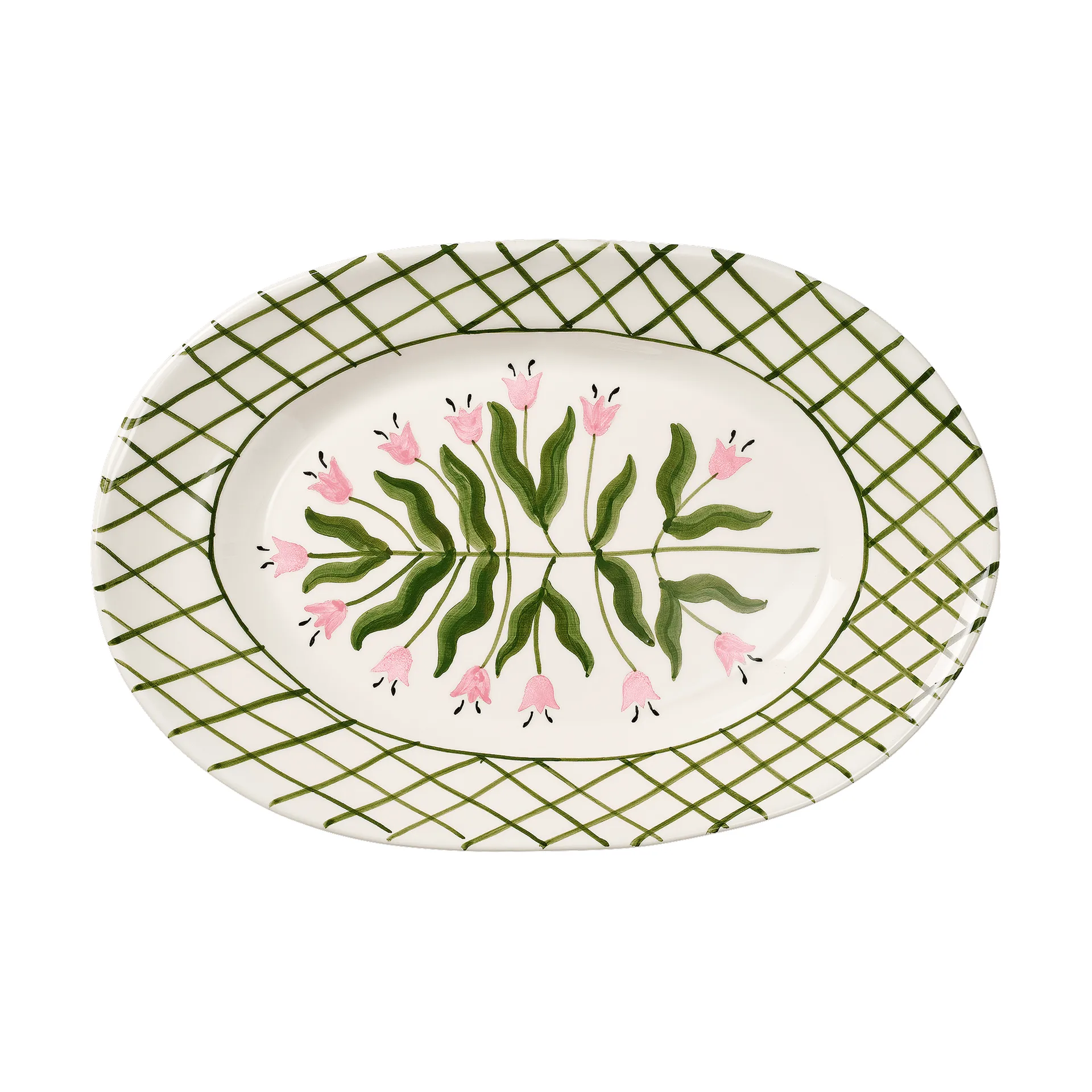 Madelen Möllard Tulip serving platter, Green, 38.5 cm Pick a Poppy