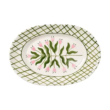 Madelen Möllard Tulip serving platter - Green, 38.5 cm - Pick a Poppy