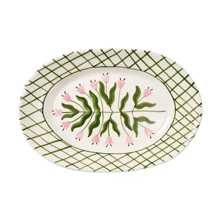 Madelen Möllard Tulip serving platter - Green, 38.5 cm - Pick a Poppy
