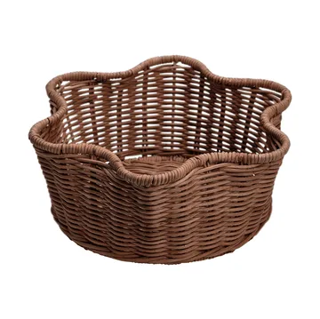 Rattan Round basket - Dark brown, 23 cm - Pick a Poppy