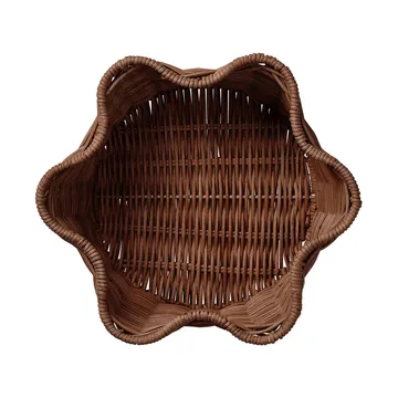 Rattan Round basket - Dark brown, 23 cm - Pick a Poppy