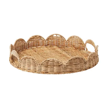 Round Scallop tray - Natural, 40 cm - Pick a Poppy