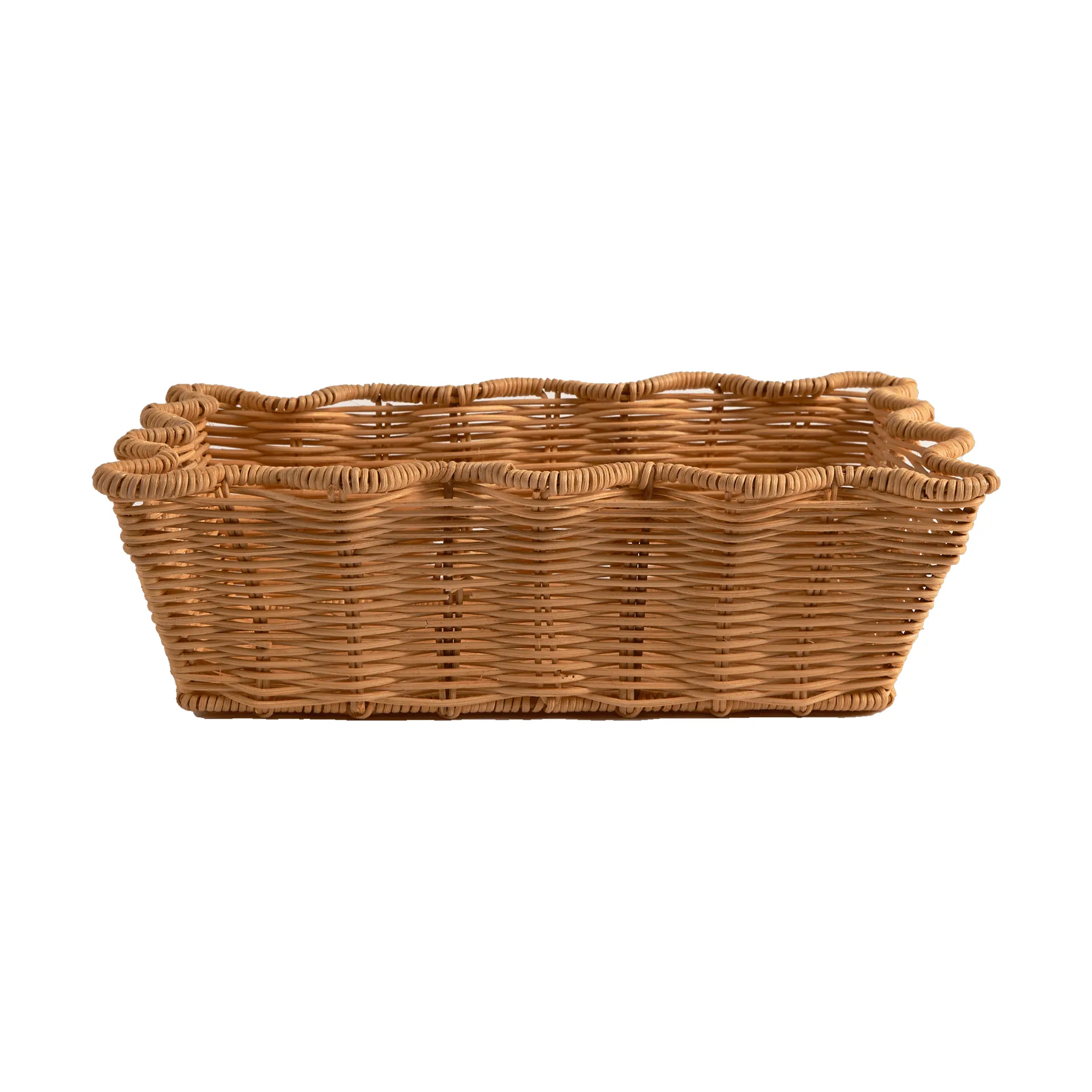 Scallop Rattan basket, Natural, 20x30 cm Pick a Poppy