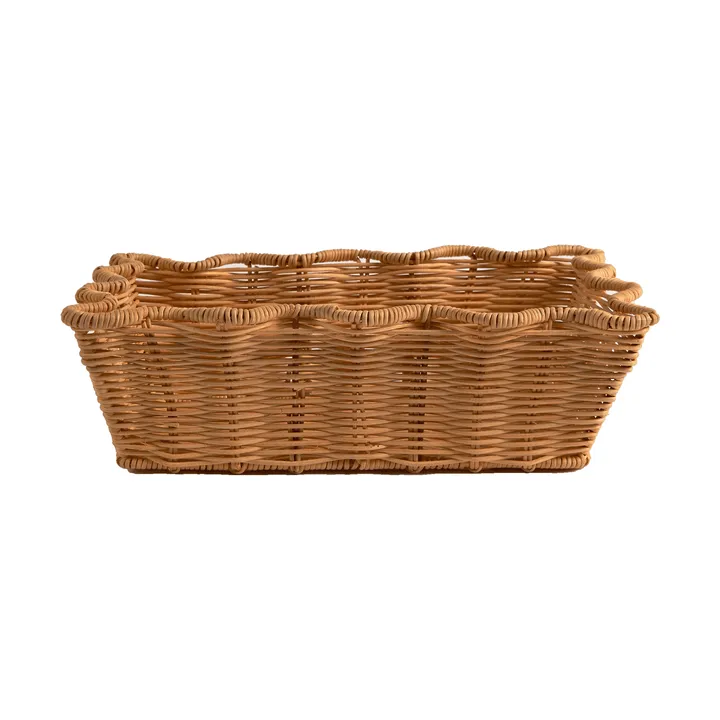 Scallop Rattan basket - Natural, 20x30 cm - Pick a Poppy