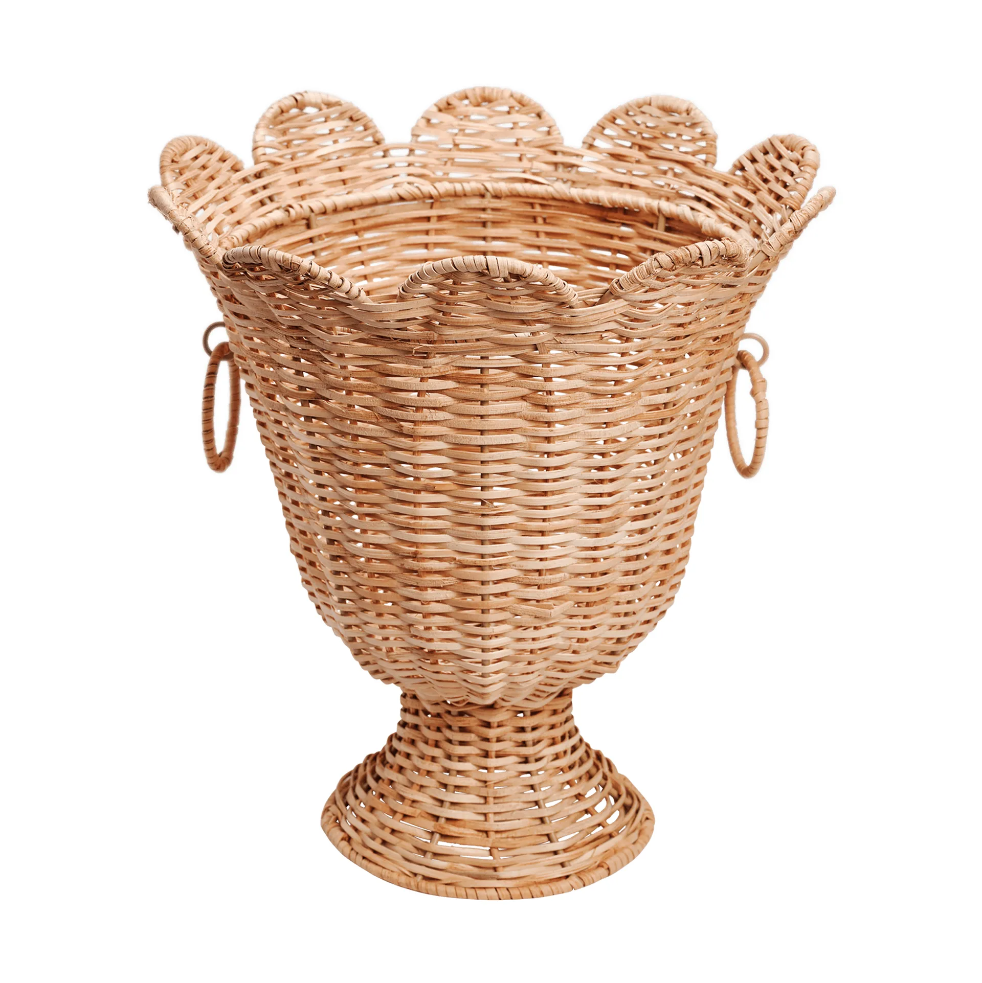 Scallop Rattan vase, Natural, 30x31 cm Pick a Poppy