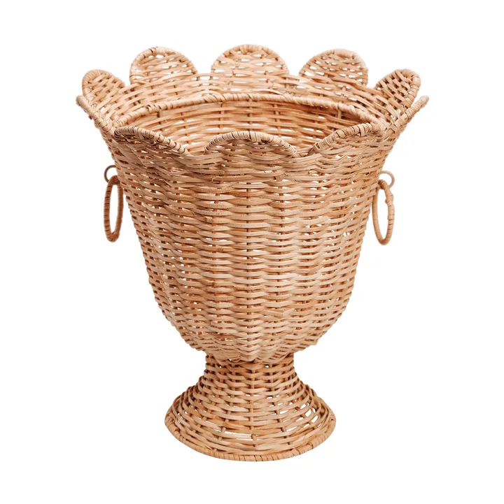 Scallop Rattan vase - Natural, 30x31 cm - Pick a Poppy