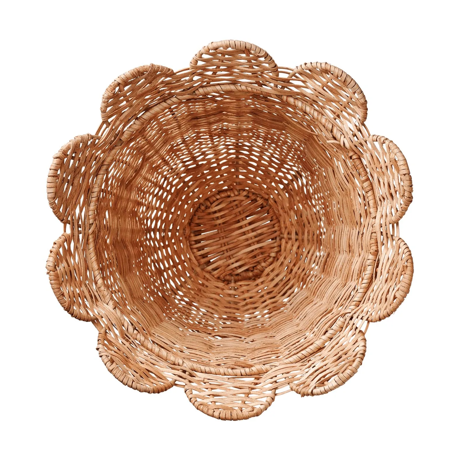 Scallop Rattan vase, Natural, 30x31 cm Pick a Poppy