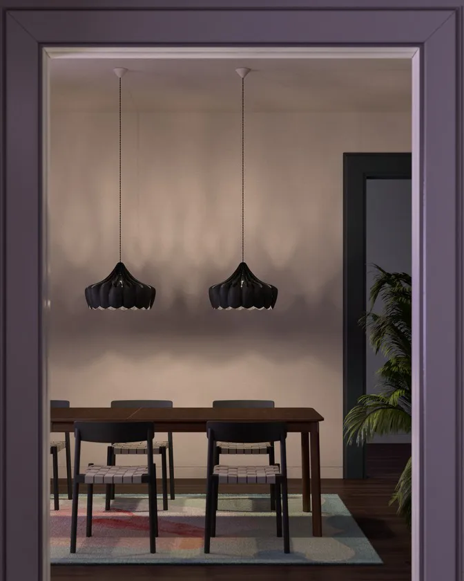 Pioni pendant lamp S Ø38 cm, Black Pilke