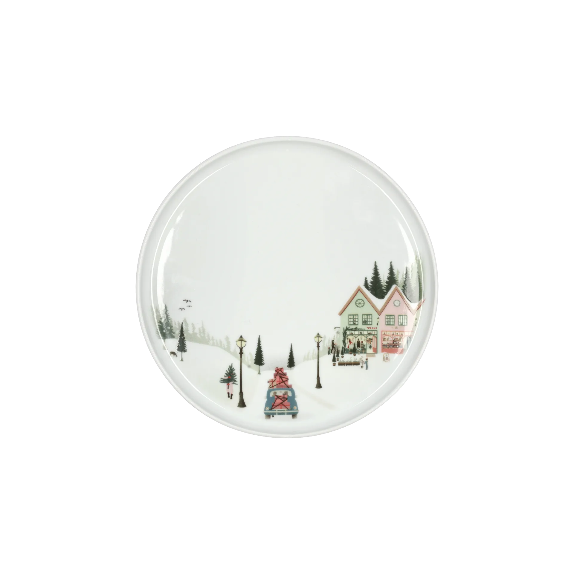 Plate flat straight edge Winter 20 cm, White Pillivuyt