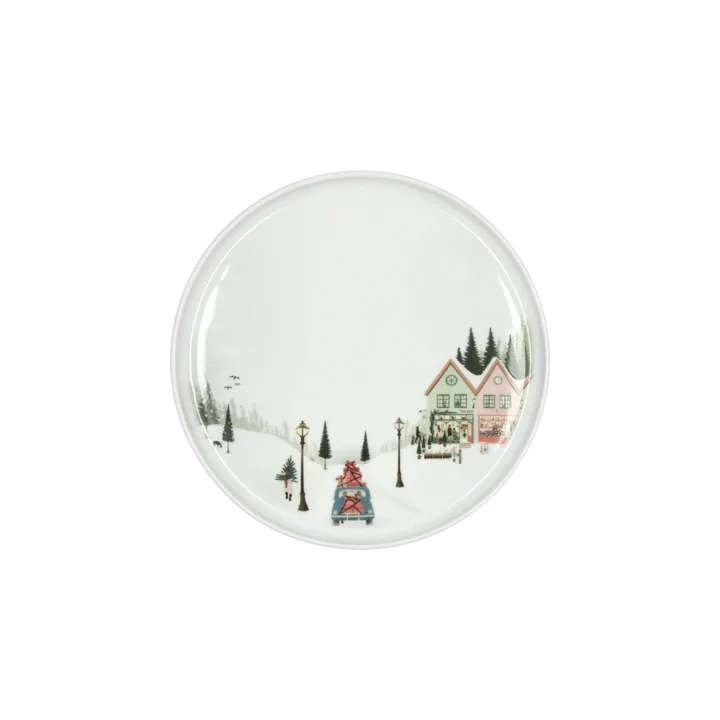 Plate flat straight edge Winter 20 cm - White - Pillivuyt