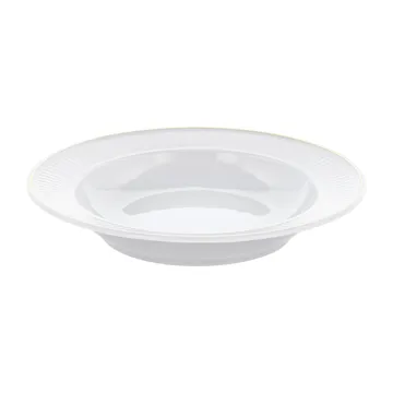 Plissé deep plate with gold edge Ø22 cm - White - Pillivuyt
