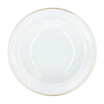 Plissé deep plate with gold edge Ø22 cm - White - Pillivuyt