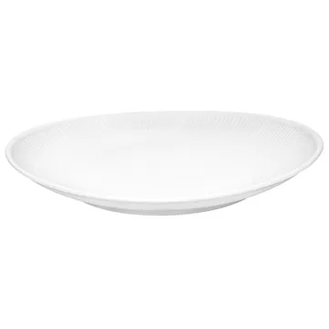 Plissé steak plate oval - White - Pillivuyt
