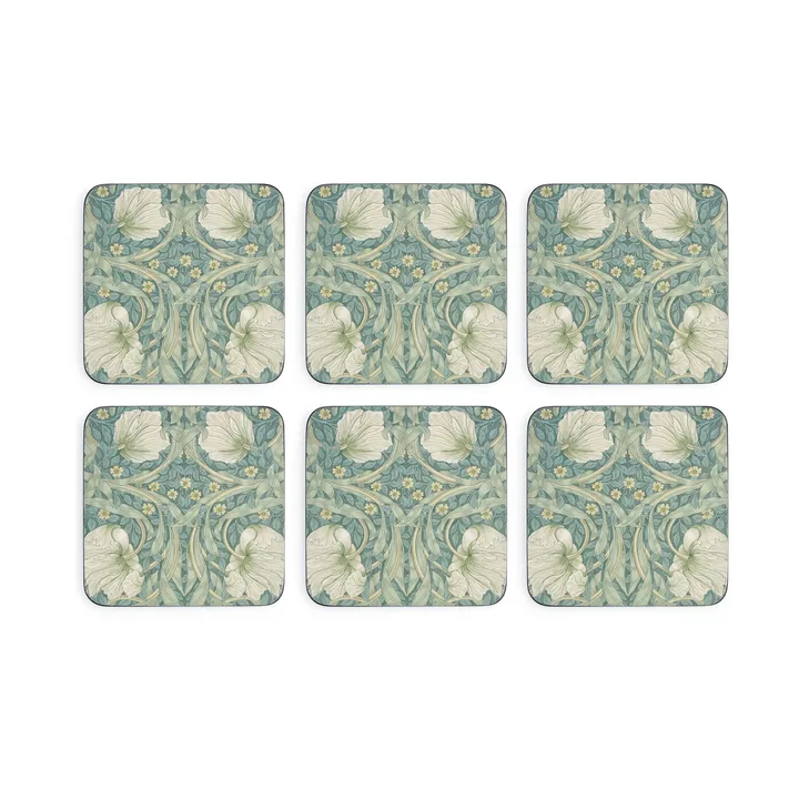 Morris & Co Pimpernel coasters 6-pack - Green, blue - Pimpernel