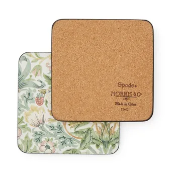 Strawberry Thief coaster 6-pack - Green - Pimpernel