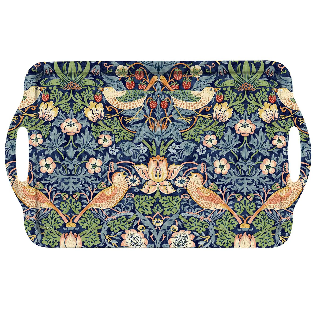 Strawberry Thief tray with handle, Blue Pimpernel
