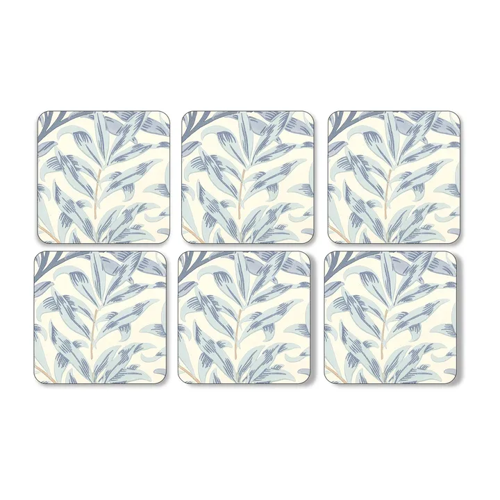 Willow Bough coaster 6-pack - Blue - Pimpernel
