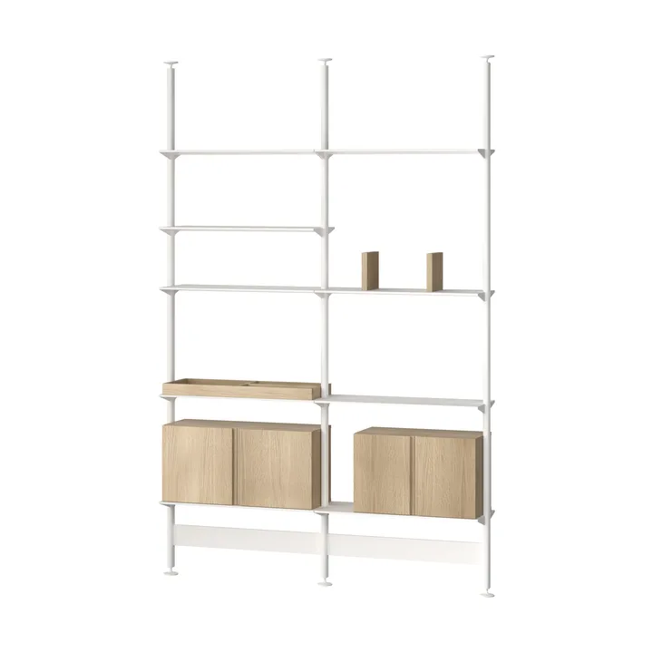 Pira G2 shelving system F C A White/Oak 256–264 cm - Pira
