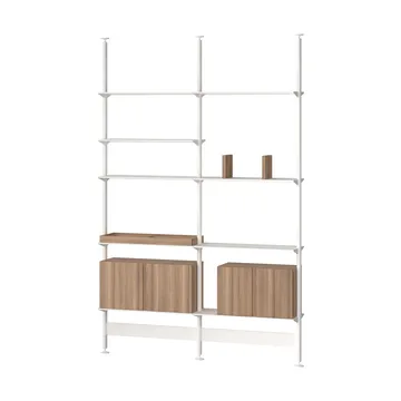 Pira G2 shelving system F C A White/Walnut 240–247 cm - Pira