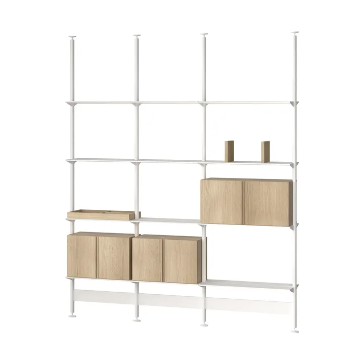 Pira G2 shelving system F C B White/Oak 248–255 cm - Pira