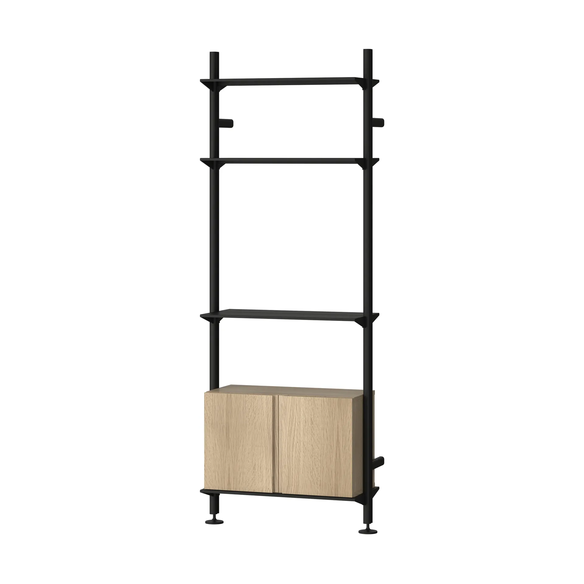 Pira G2 shelving system W B Black/Oak,  Pira