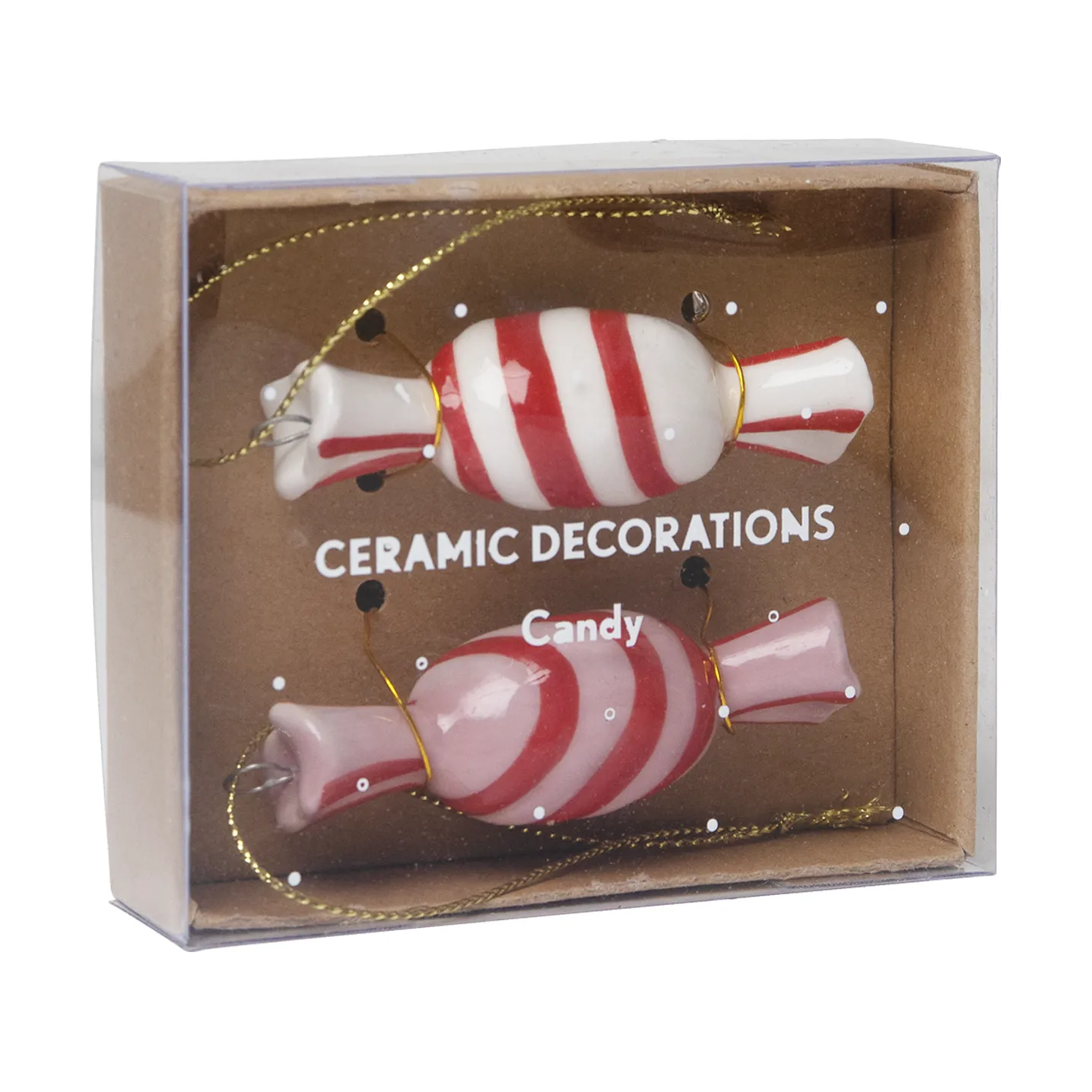 Candy decoration hang 2 parts, Red-white Pluto Design