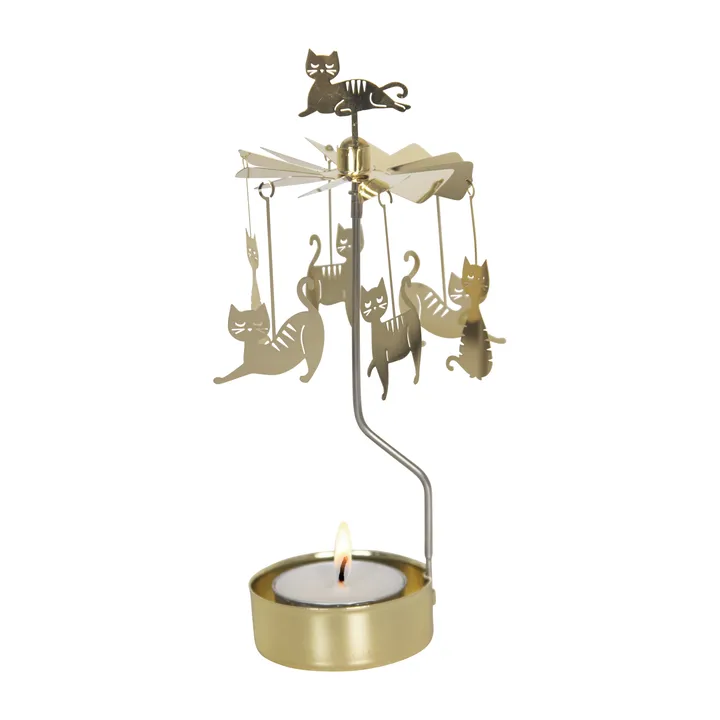 Cat family Angel Chimes - Gold - Pluto Design