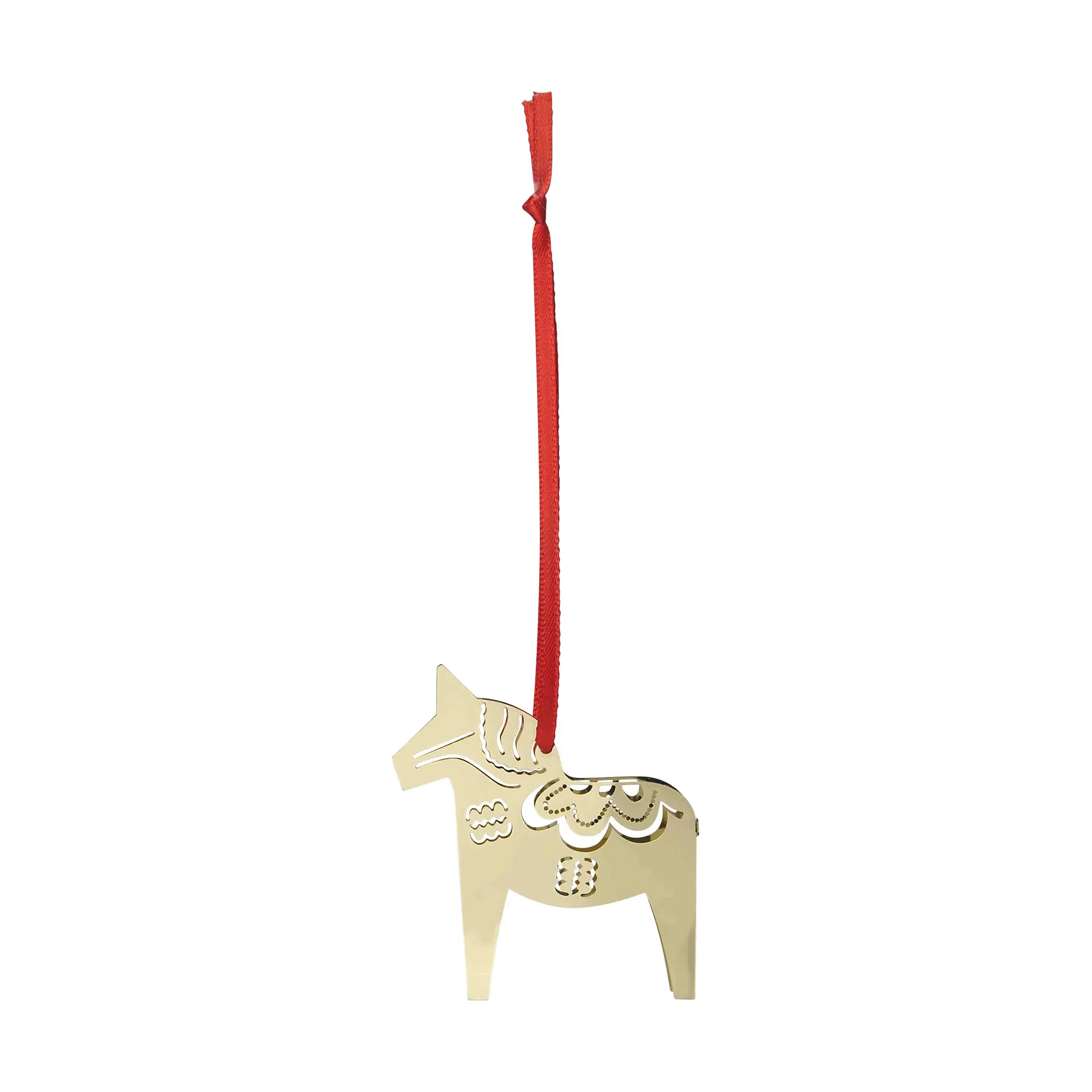 Christmas horse 3D hanging ornament, Gold Pluto Design