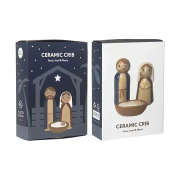 Crib family ceramic crib 3 pieces - Jesus, Joseph and Mary - Pluto Design