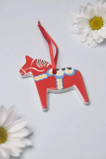 Dala horse decoration pendant - Red - Pluto Design