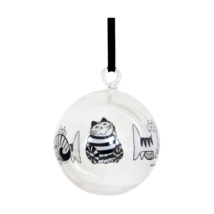 Lisa Larson cats Christmas ornament - White-black - Pluto Design