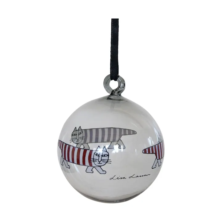 Lisa Larson Mikey Christmas ornament - Silver-red-white - Pluto Design