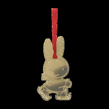 Miffy skating decoration hanger - Gold - Pluto Design