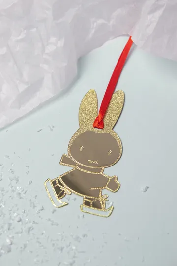 Miffy skating decoration hanger - Gold - Pluto Design