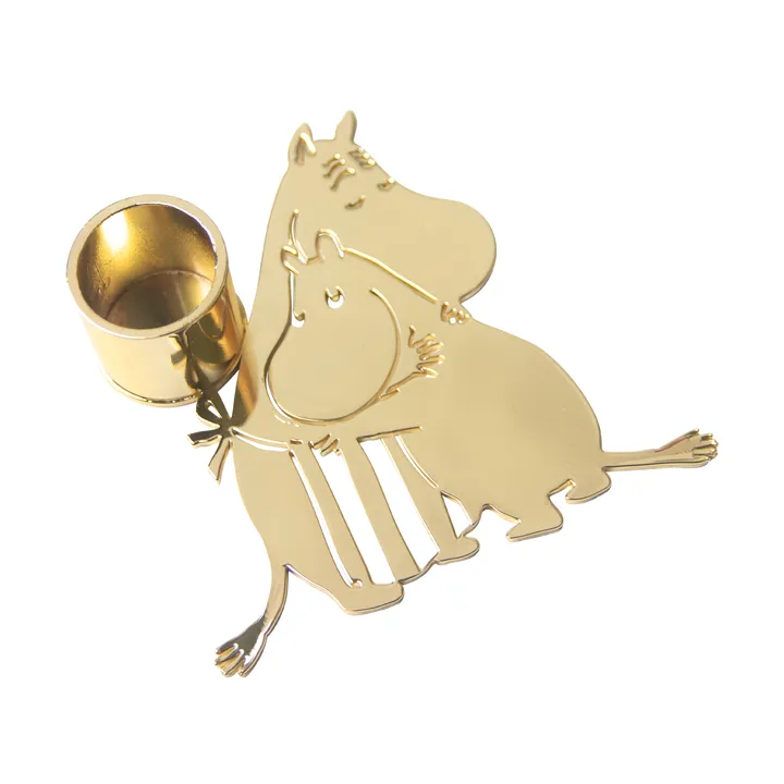 Moomin love candle holder - Gold - Pluto Design