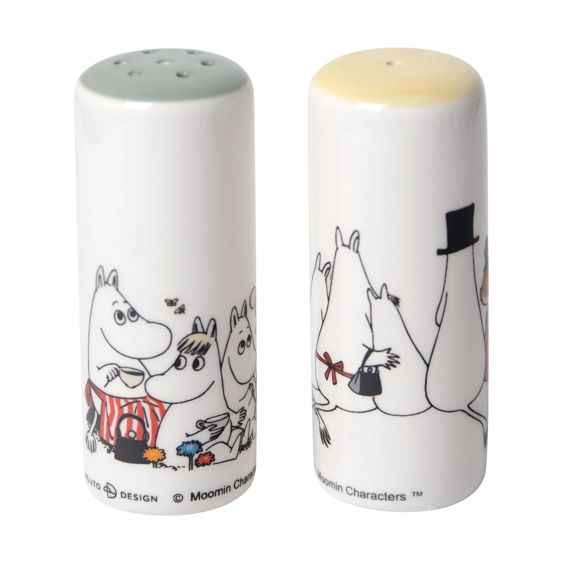 Moomin love salt & pepper shaker, White-multi Pluto Design